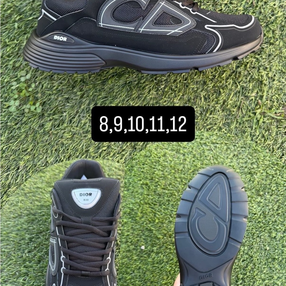 Dior Men's Black and Gray Sneakers